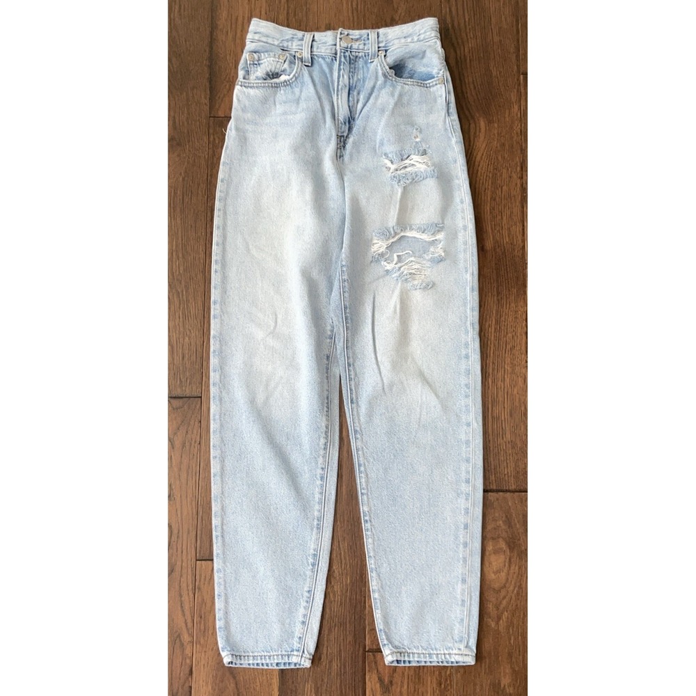 Women's Faded‎ Levis Jeans - High Loose Taper Size 24 Relaxed Fit